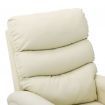 Massage Reclining Chair Cream Faux Leather