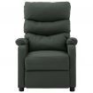 Massage Reclining Chair Grey Faux Leather