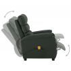 Massage Reclining Chair Grey Faux Leather