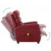 Massage Reclining Chair Wine Red Faux Leather