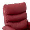 Massage Reclining Chair Wine Red Faux Leather