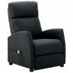 Massage Reclining Chair Dark Grey Fabric