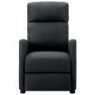 Massage Reclining Chair Dark Grey Fabric