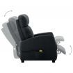 Massage Reclining Chair Dark Grey Fabric