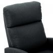 Massage Reclining Chair Dark Grey Fabric