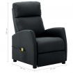 Massage Reclining Chair Dark Grey Fabric
