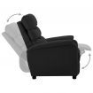 Reclining Chair Black Faux Leather