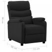 Reclining Chair Black Faux Leather