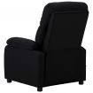 Massage Recliner Chair Black Fabric