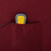 Massage Recliner Chair Wine Red Fabric