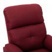 Massage Recliner Chair Wine Red Fabric