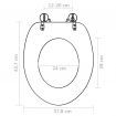 WC Toilet Seats with Soft Close Lid 2 pcs MDF Penguin Design