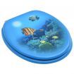 WC Toilet Seats with Lid 2 pcs MDF Deep Sea Design