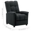 Recliner Dark Grey Fabric