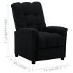 Recliner Black Fabric