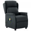 Massage Recliner Dark Grey Fabric