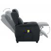 Massage Recliner Dark Grey Fabric