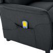 Massage Recliner Dark Grey Fabric