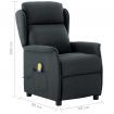 Massage Recliner Dark Grey Fabric