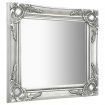 Wall Mirror Baroque Style 50x50 cm Silver