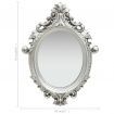 Wall Mirror Castle Style 56x76 cm Silver