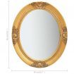 Wall Mirror Baroque Style 50x60 cm Gold