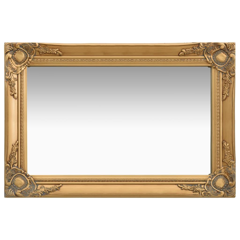 Wall Mirror Baroque Style 60x40 cm Gold