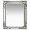 Wall Mirror Baroque Style 50x60 cm Silver