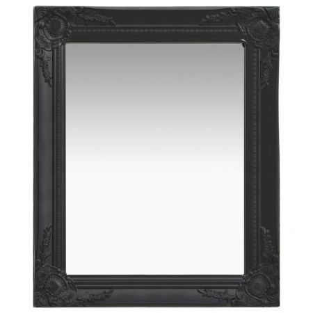 Wall Mirror Baroque Style 50x60 cm Black