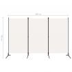 3-Panel Room Divider White 260x180 cm
