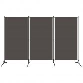 3-Panel Room Divider Anthracite 260x180 cm