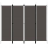 4-Panel Room Divider Anthracite 200x180 cm