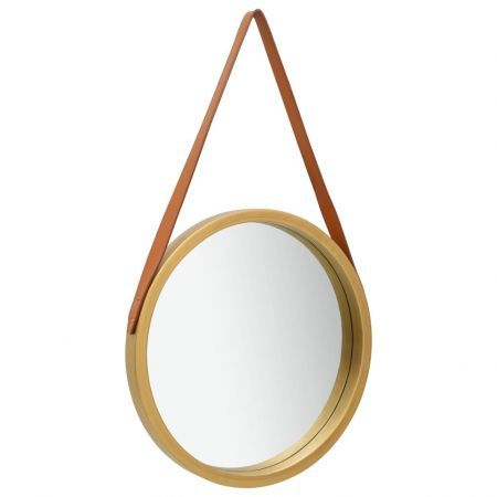 Wall Mirror with Strap 40 cm Gold Wall Mirror with Strap 40 cm Gold