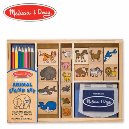 wooden stamp set melissa and doug