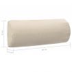 Deck Chair Headrest Cream 40x7.5x15 cm Textilene