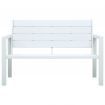 Garden Bench 120 cm HDPE White Wood Look