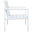 Garden Bench 120 cm HDPE White Wood Look