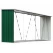 Garden Log Storage Shed Galvanised Steel 330x84x152 cm Green