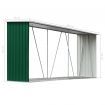 Garden Log Storage Shed Galvanised Steel 330x84x152 cm Green