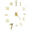 3D Wall Clock Modern Design 100 cm XXL Gold