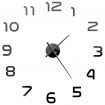 3D Wall Clock Modern Design 100 cm XXL Black