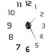 3D Wall Clock Modern Design 100 cm XXL Black