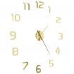 3D Wall Clock Modern Design 100 cm XXL Gold