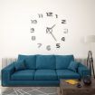 3D Wall Clock Modern Design 100 cm XXL Silver