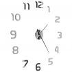 3D Wall Clock Modern Design 100 cm XXL Silver