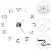 3D Wall Clock Modern Design 100 cm XXL Silver