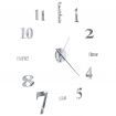 3D Wall Clock Modern Design 100 cm XXL Silver