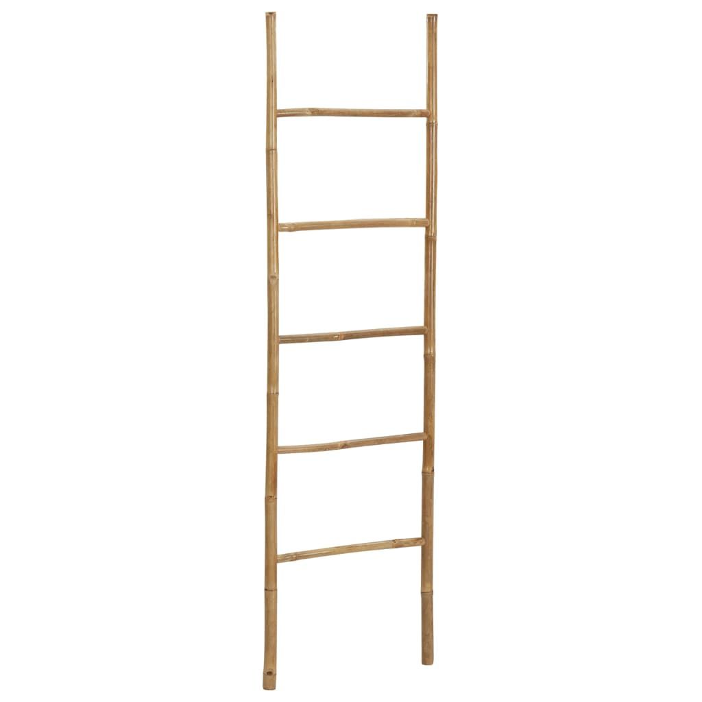 Towel Ladder with 5 Rungs 170 cm Bamboo