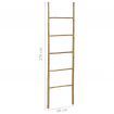 Towel Ladder with 5 Rungs 170 cm Bamboo