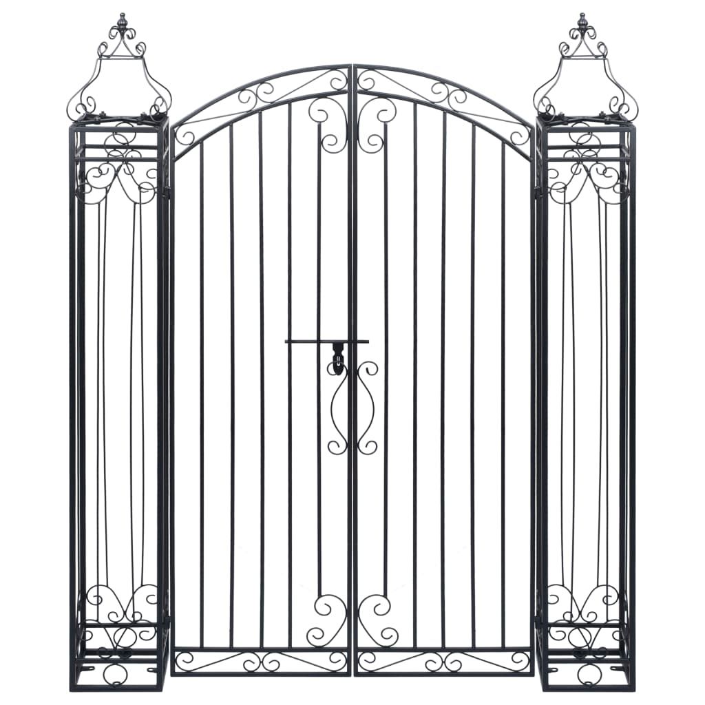 Ornamental Garden Gate Wrought Iron 122x20.5x160 cm